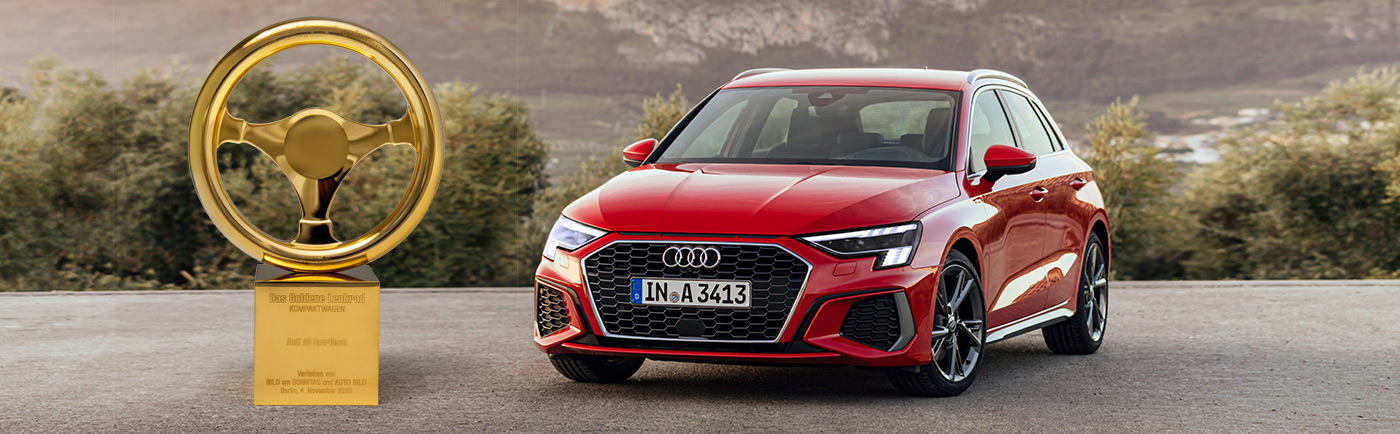 Success For Audi The A3 Sportback Wins The Golden Steering Wheel In The Compact Class Audi News Audi Trinidad Tobago